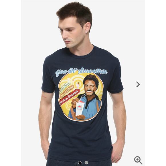 Star Wars Navy Blue Lando You Ol' Smoothie Short Sleeve T Shirt Mens Sz XL - Picture 6 of 6
